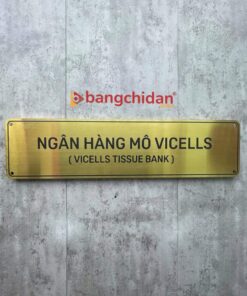 bảng tên phòng inox vàng xước in uv