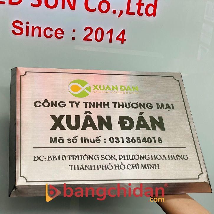 biển số nhà inox in uv