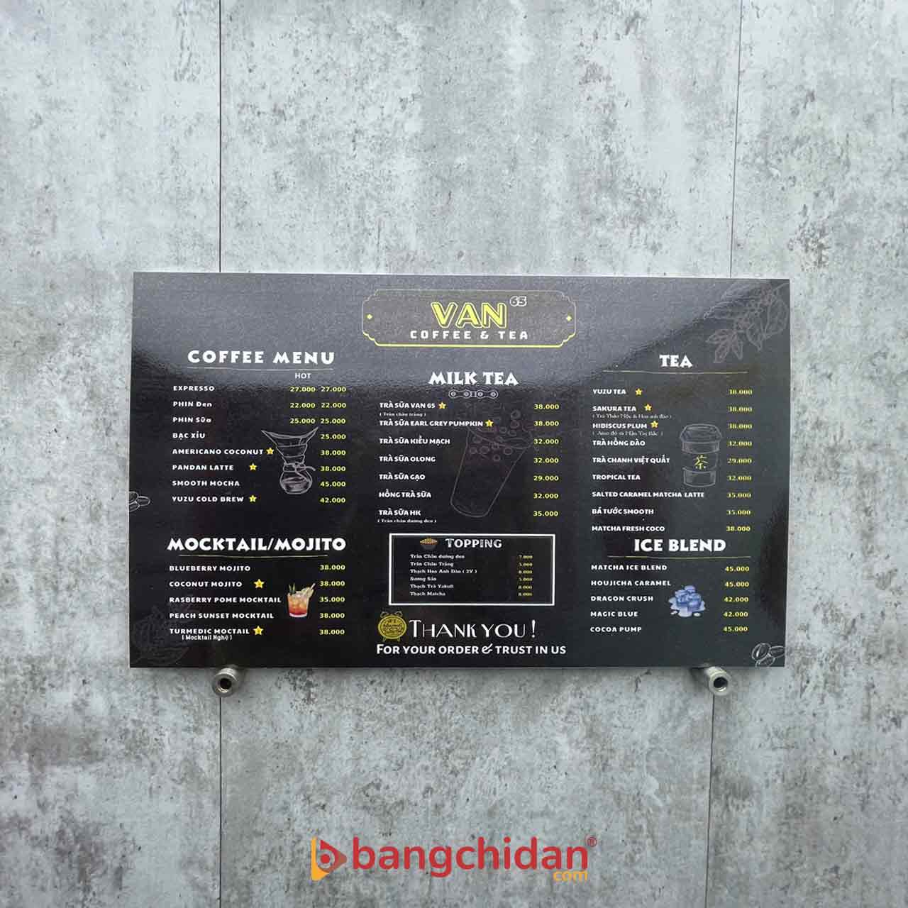 Bảng menu formex