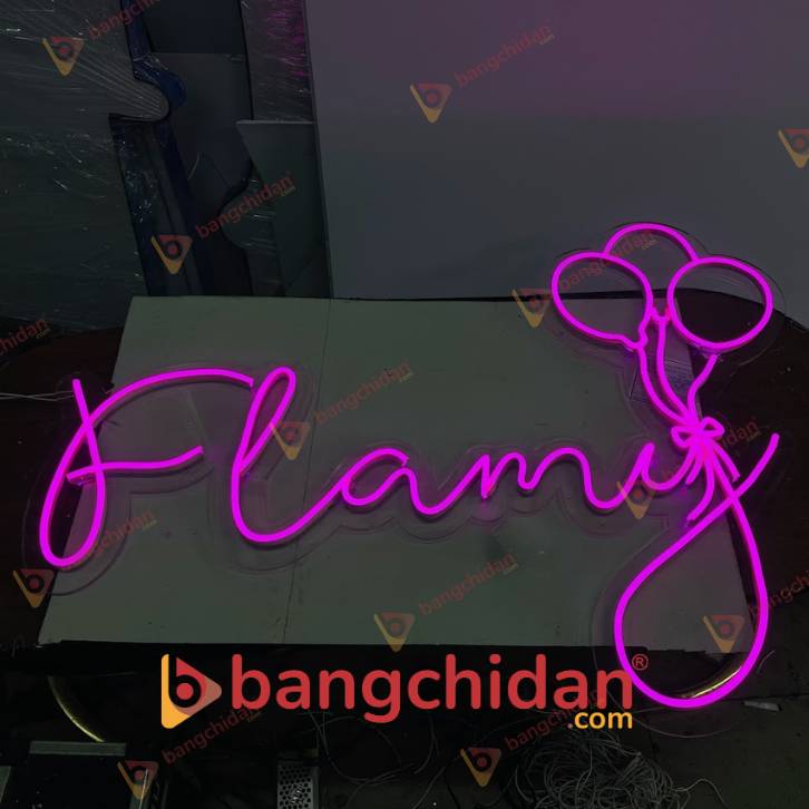đèn led neon trang trí phòng ngủ
