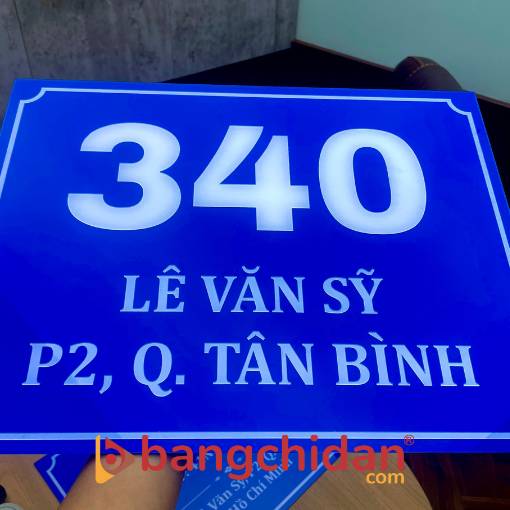 bảng số nhà mica