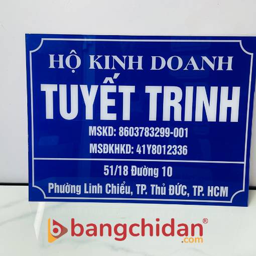 bảng tên công ty mica