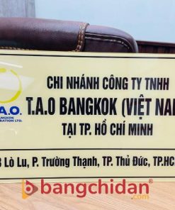 bảng tên công ty mica