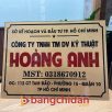 bảng tên công ty mica
