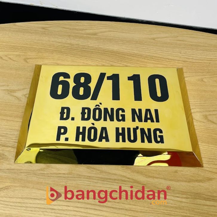 biển số nhà inox gương