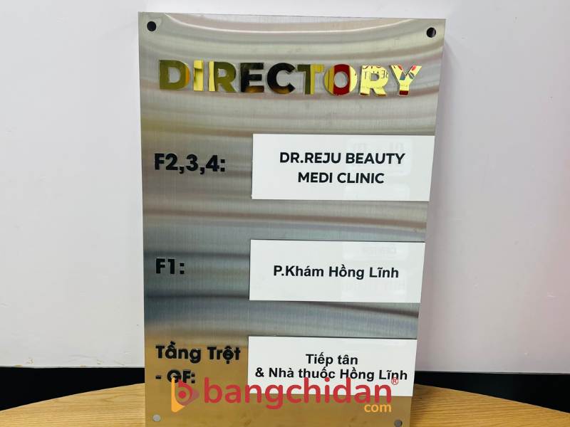 Cách lắp đặt bảng chỉ dẫn Inox trắng xước