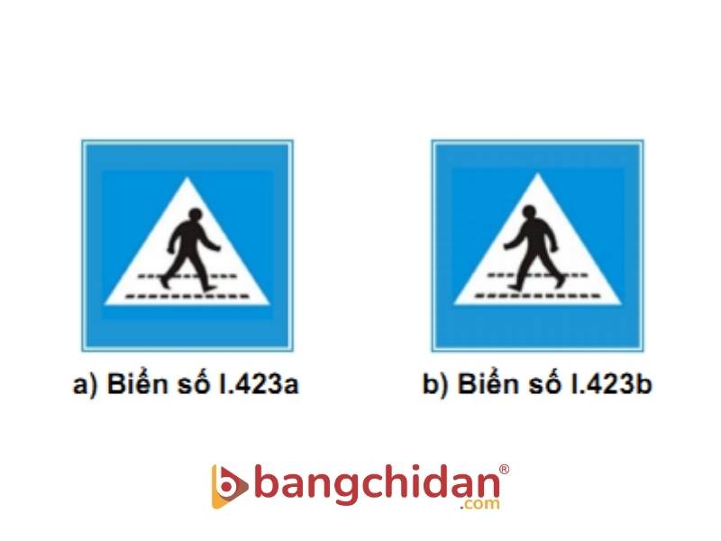 Biển số I.423 “Vị trí sang đường cho người đi bộ”
