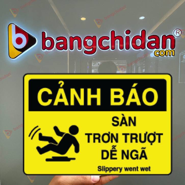 Biển cảnh cáo trơn trượt Mica