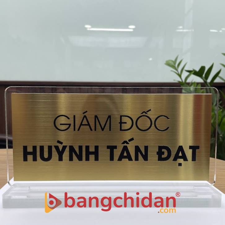 Biển chức danh để bàn inox