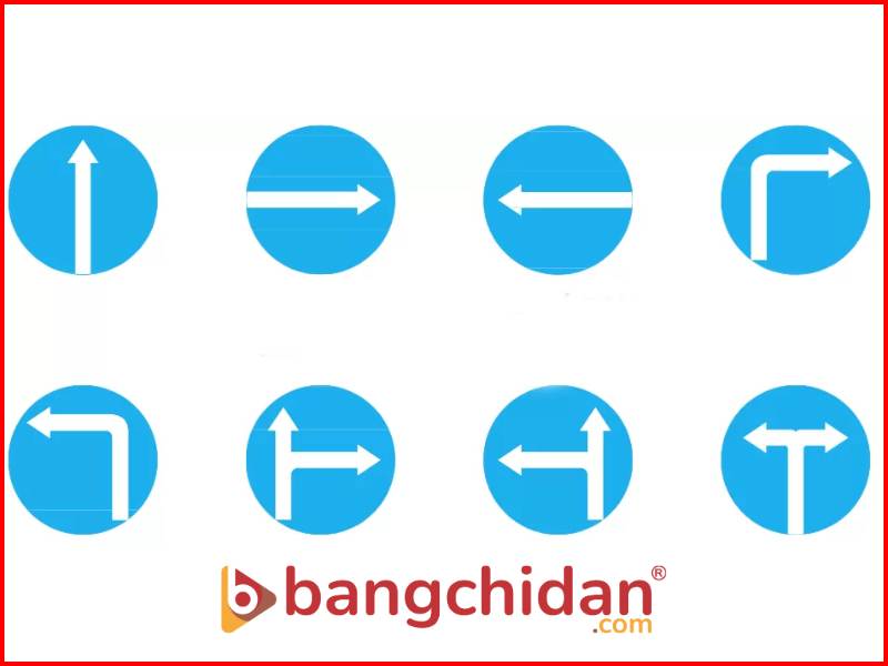 Biển số R.301: Hướng đi phải theo