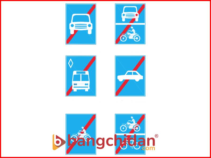 Biển số R404: Hết đoạn đường cho các loại xe cơ giới.