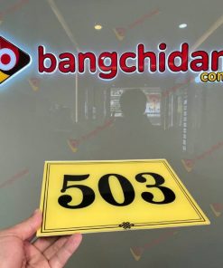 Biển số phòng Mica