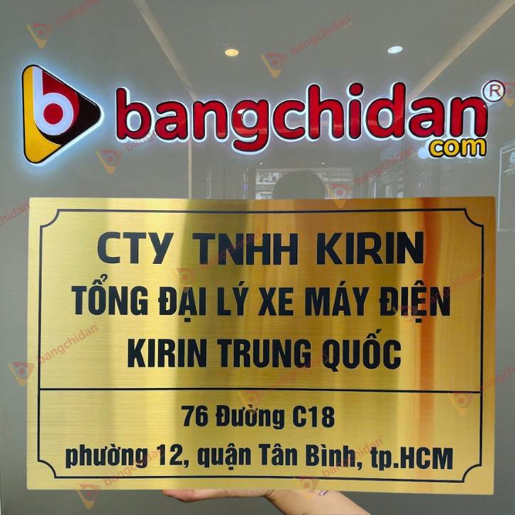 Bảng tên công ty Inox