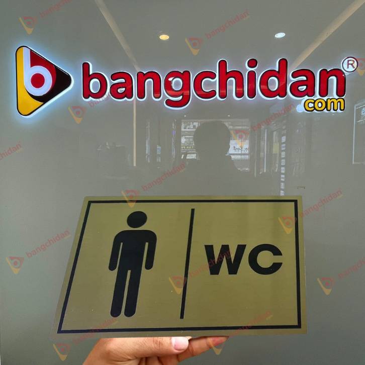 Biển Toilet Inox