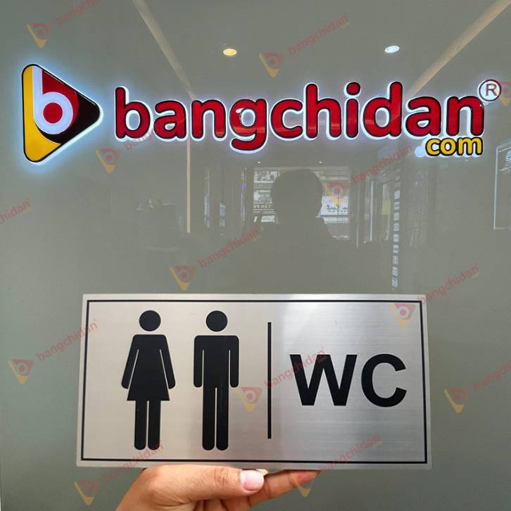 Biển vệ sinh Inox