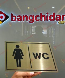 Biển WC inox