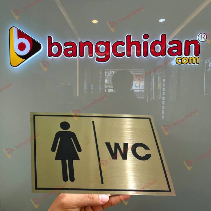 Biển WC inox