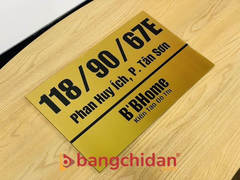 Màu sắc biển số nhà phong thủy