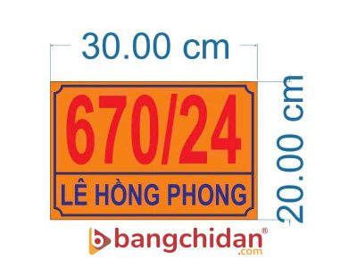 kích thước biển số nhà chuẩn