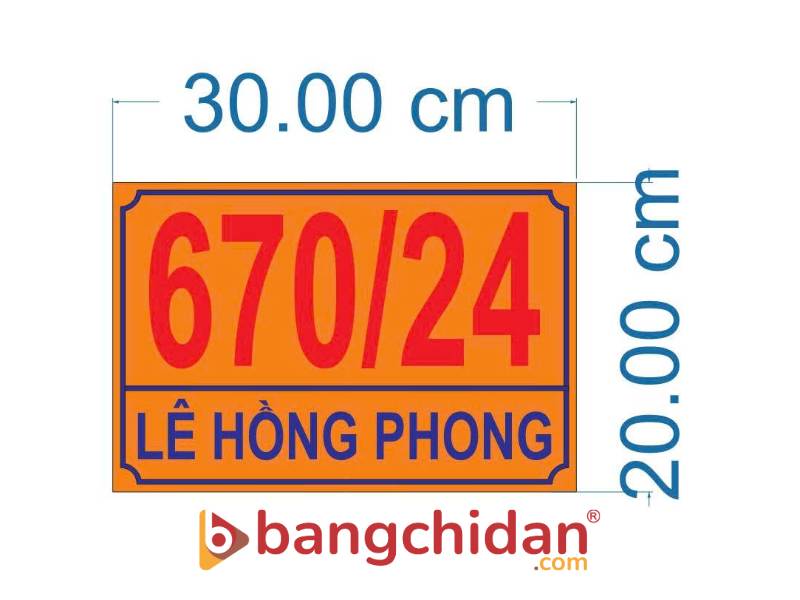 kích thước biển số nhà chuẩn