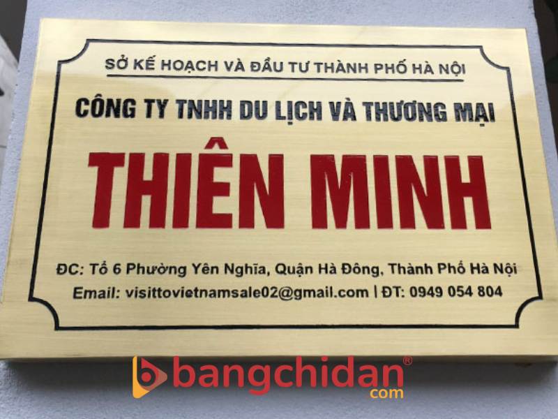 Biển công ty alu dán decal