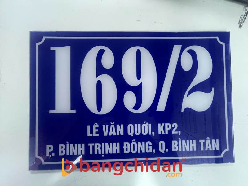 Biển số nhà Mica dán decal