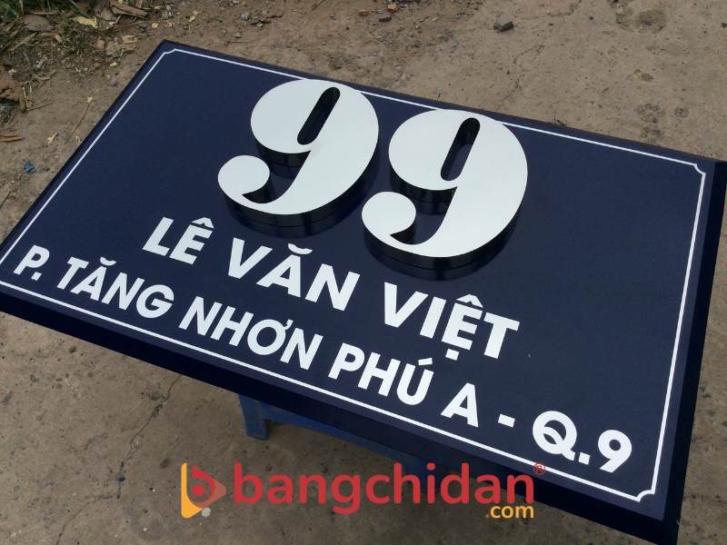 Biển số nhà Mica chữ nổi