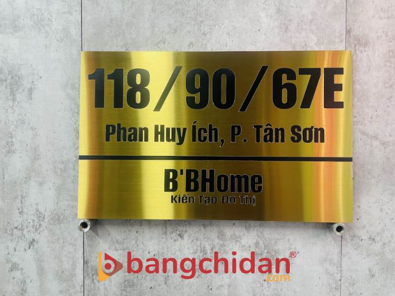 Biển số nhà inox ăn mòn