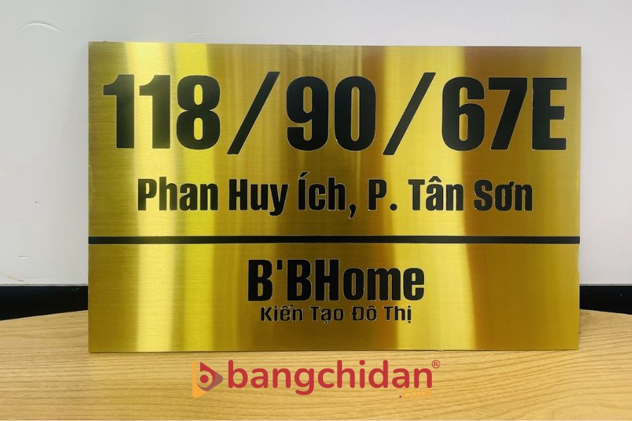 Biển số nhà chất liệu inox 