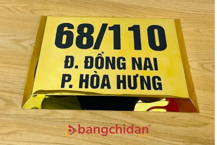 Biển hiệu số nhà inox