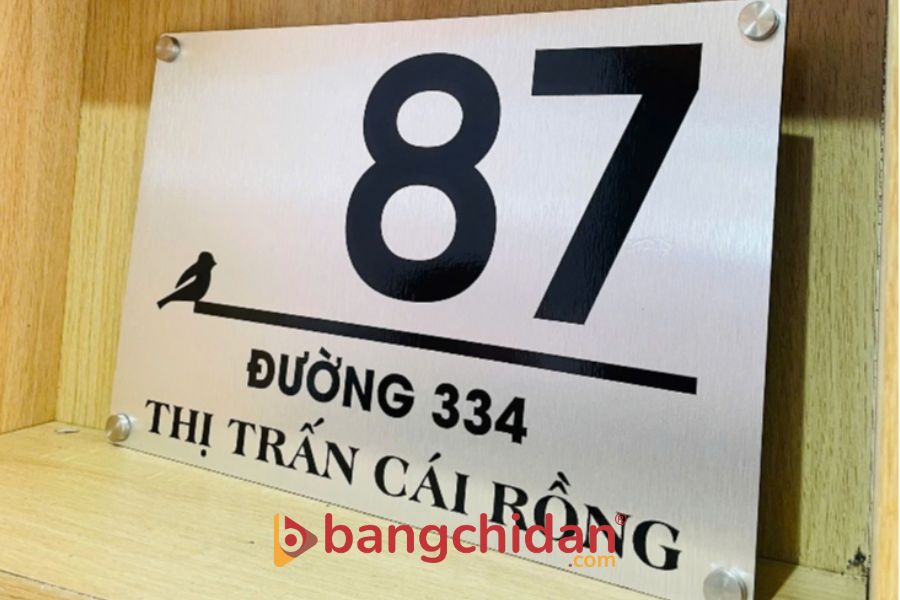 Biển hiệu số nhà Alu