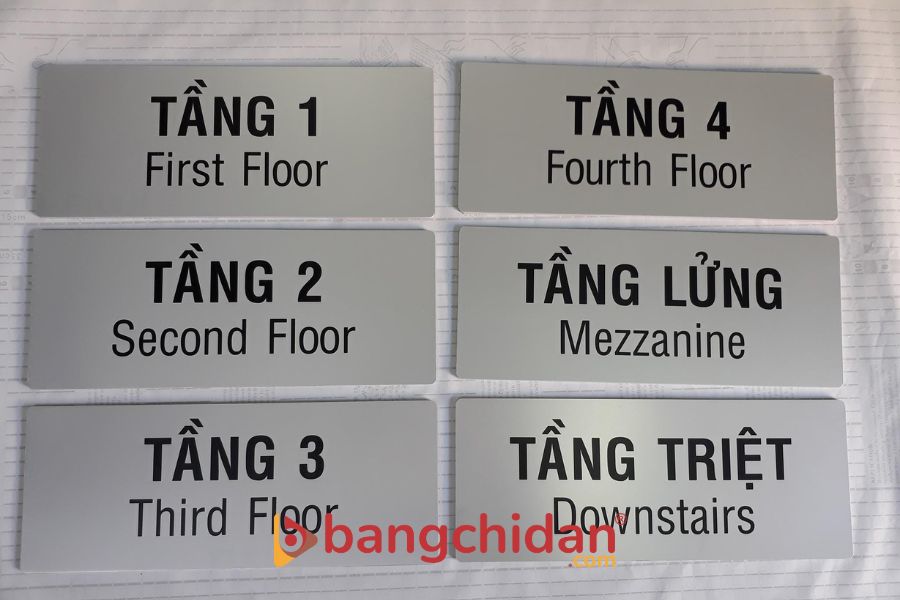 Biển số tầng của tòa nhà
