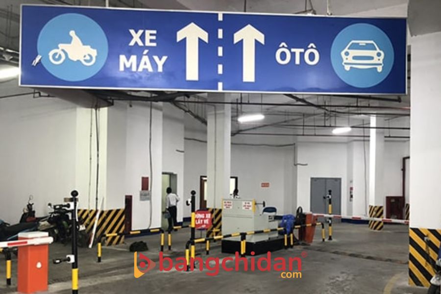 Biển để xe ở tầng hầm