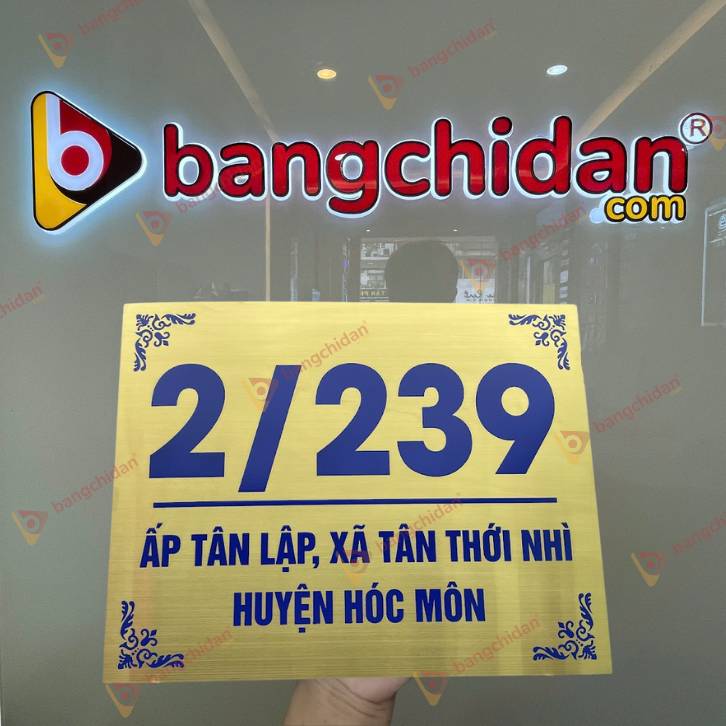 Biển số nhà Inox in UV