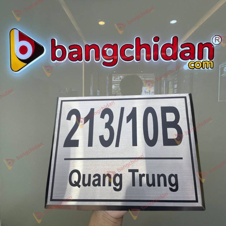 Bảng số nhà Inox trắng xước