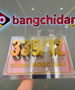 Biển số nhà Inox trắng xước