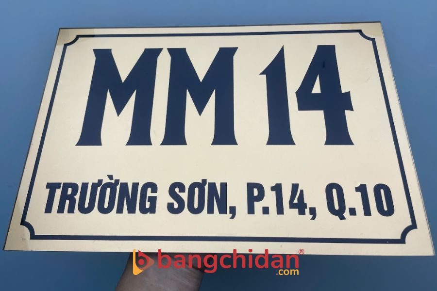 Biển số nhà chất liệu Mica