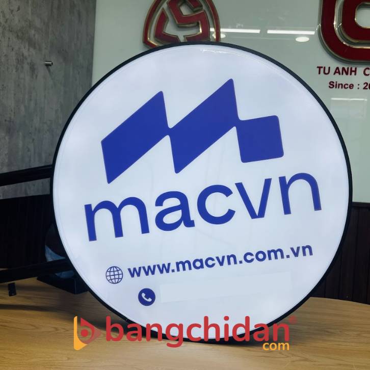 hộp đèn mica tròn