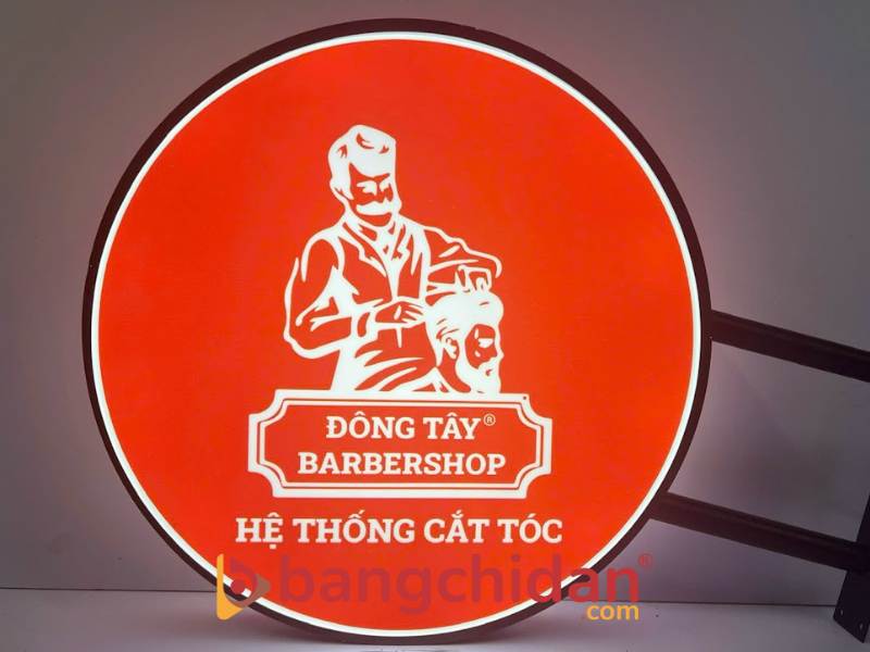 Hộp đèn hút nổi tiệm hớt tóc