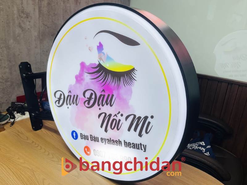 Hộp đèn mica hút nổi tiệm nail nối mi