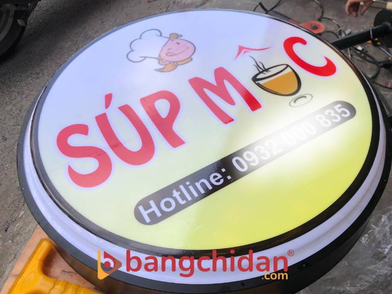 Hộp đèn hút nổi quán ăn