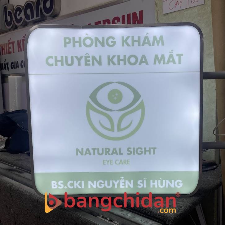 Hộp đèn mica hút nổi vuông